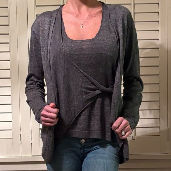 Bruchu Walker new matching linen cardigan set - Picture 3 of 15